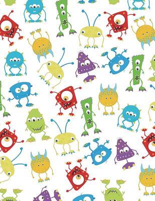 Read Online Monster Notebook - College Ruled: 200 Pages 8.5 X 11 Lined Writing Pages Paper School Student Teacher Purple Red Green Blue -  | PDF