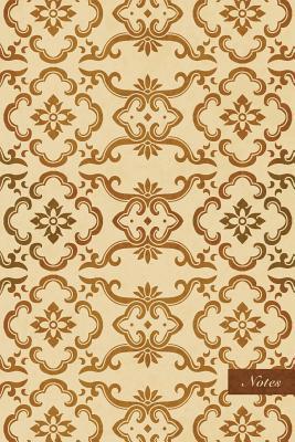 Download Notes: 6x9 Ruled Lined Notebook - Curve Spiral Cross Frame Chain Flower Crest Kaleidoscope - Retro Brown Worn Out Vintage Seamless Pattern Cover. Matte Softcover and Cream Interior Papers. -  file in ePub