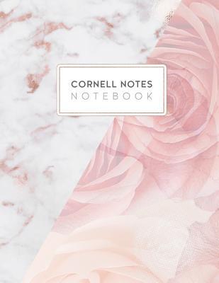 Full Download Cornell Notes Notebook: Cornell Style Paper Journal College Ruled Rose Gold Flower Marble -  file in PDF
