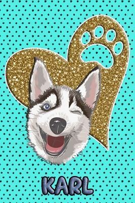 Download Husky Life Karl: College Ruled Composition Book Diary Lined Journal Blue - Frosty Love | ePub