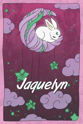 Read Online Jaquelyn: personalized notebook sleeping bunny on the moon with stars softcover 120 pages blank useful as notebook, dream diary, scrapbook, journal or gift idea - Jenny Illus | PDF