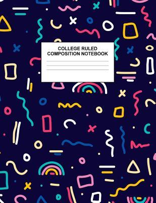 Read Online College Ruled Composition Notebook: Cute Blank Lined Journal to Write In with White Paper Rule Pages for School Subject and Writing Pad: Design Code A4 5500 - Nifty Prints file in PDF