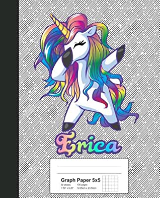 Read Online Graph Paper 5x5: ERICA Unicorn Rainbow Notebook -  | PDF