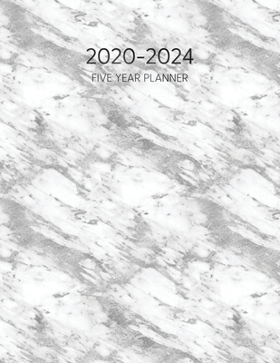 Read Online 2020-2024 Five Year Planner: Monthly Schedule Agenda & Organizer for 5 Years or 60 Months - Silver And White - Popo Planner file in ePub