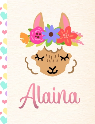 Read Alaina: Personalized Llama Journal For Girls - 8.5x11 110 Pages Notebook/Diary With Pink Name - Llama Journals file in ePub
